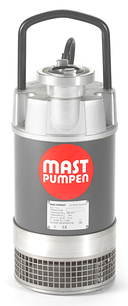 Tauchpumpe, Mast T6L , 1,6 kW, 230V