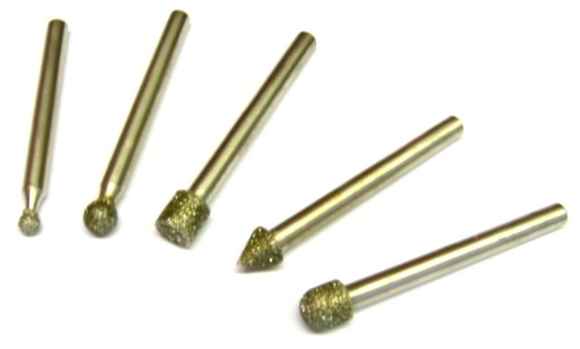 Diamant-Schleifstifte Form 1, Marmor, Abmessung Durchmesser 5,4 mm