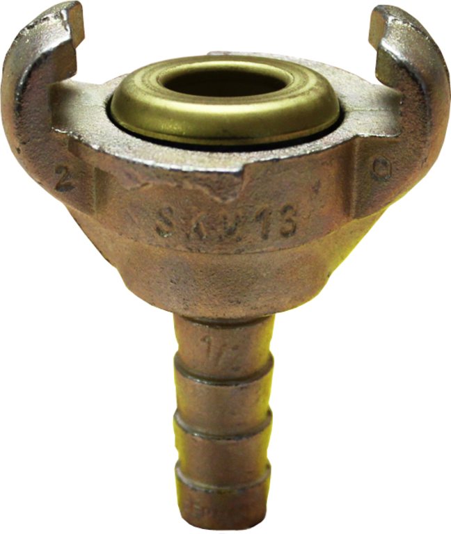 Pressluftschlauchkupplung mit Messingdichtung, Tülle 1/2"