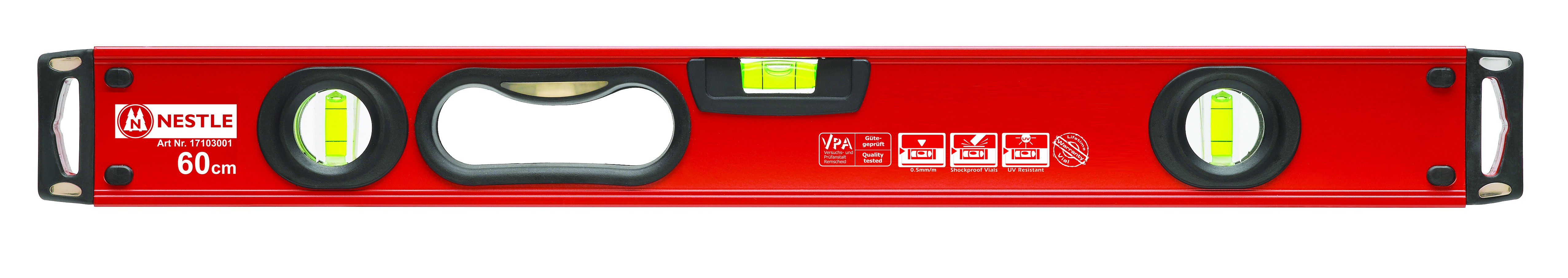 NESTLE Profi-Handwerkerwasserwaage Zeuss 60cm   NESTLE Profi-Handwerkerwasserwaage Zeuss 60cm