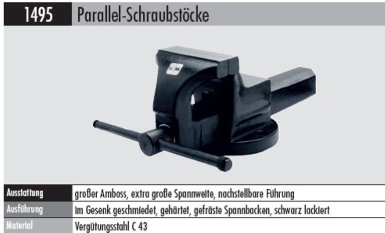 Schraubstock 1495 - 150 mm im Gesenk geschmiedet