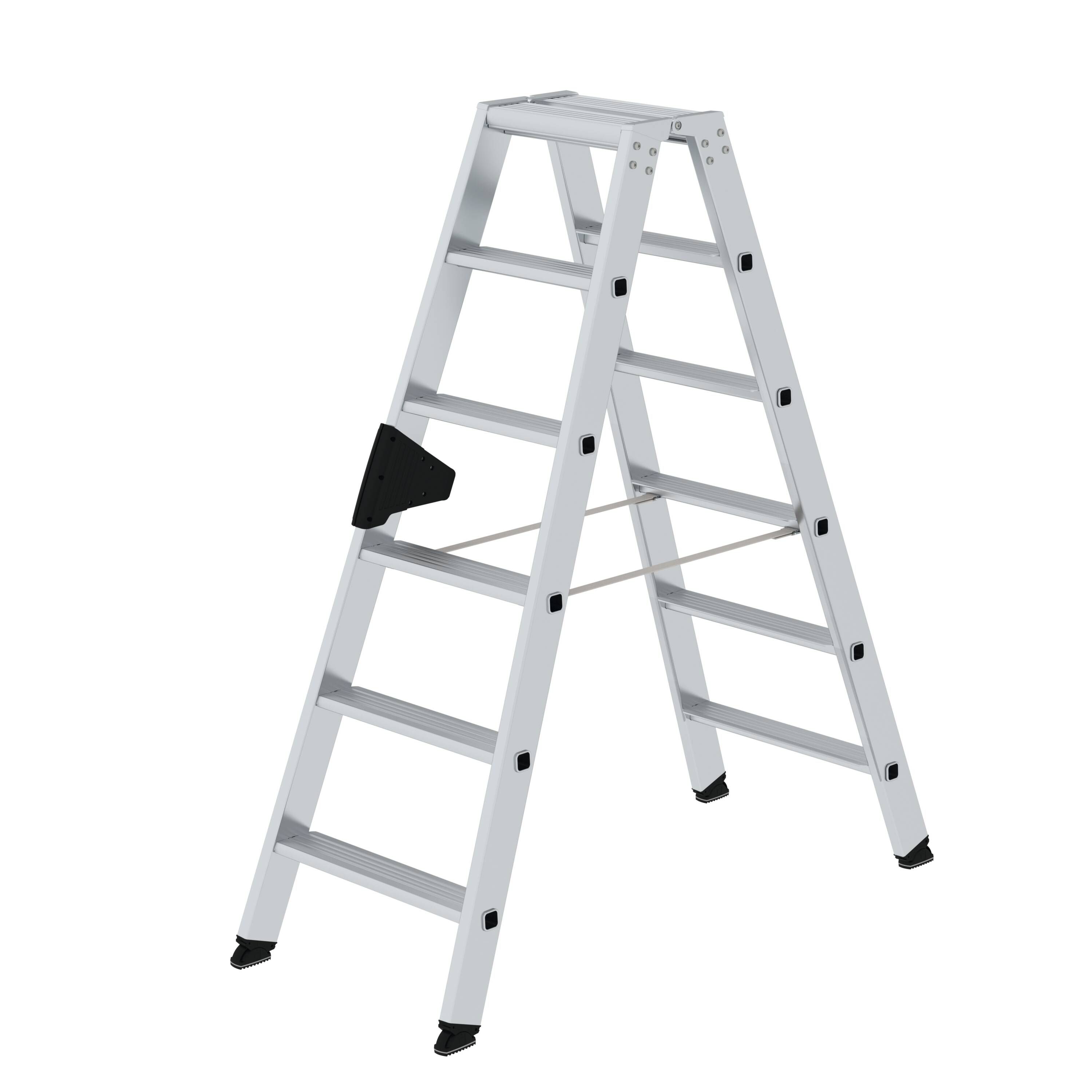 Stufen-Stehleiter beidseitig begehbar 2x6 Stufen Arbeitshöhe bis ca. 3,00 m