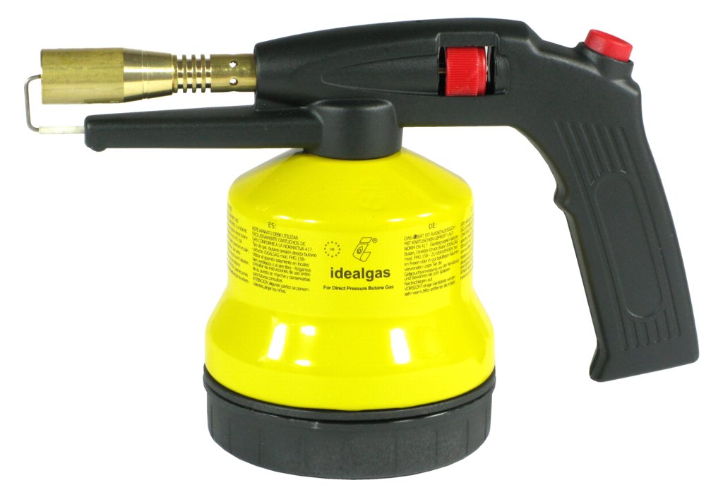 Gaslötlampe mit Piezzo-Zündung, ohne Gaskartusche 