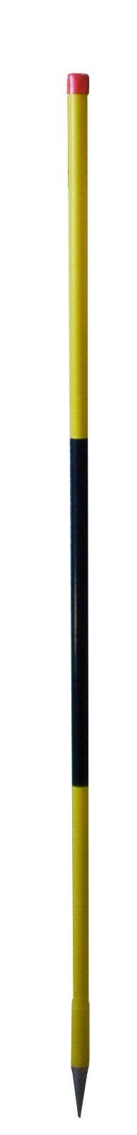 NESTLE Schneeleitstab Stahlrohr Länge 1,5m  50cm-Teilung schwarz/gelb VPE 12 Stk.