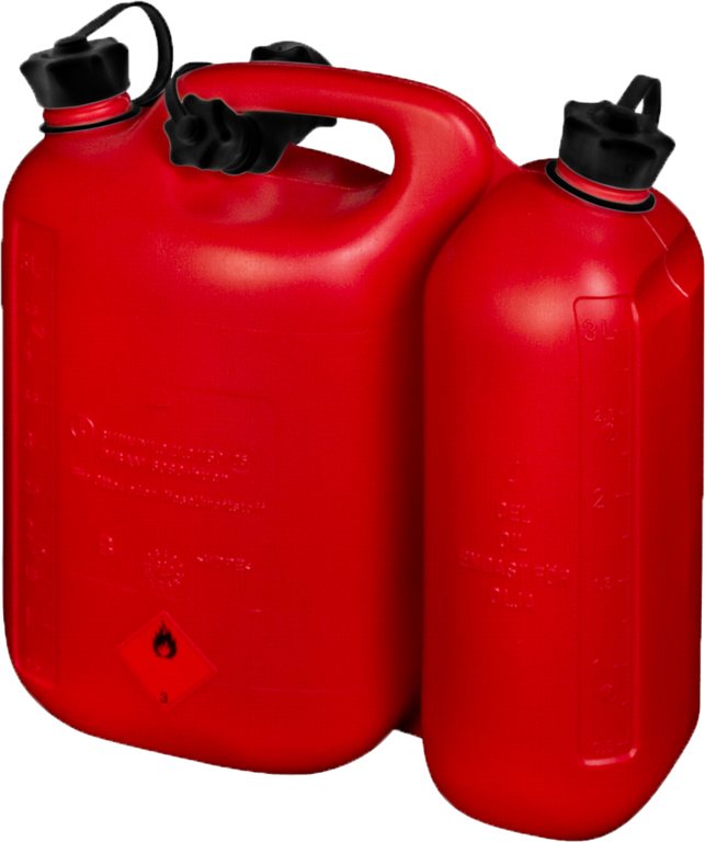 hünersdorff Doppelkanister "ECO", 5,5+3 l, HD-PE rot, mit UN-Zulassung