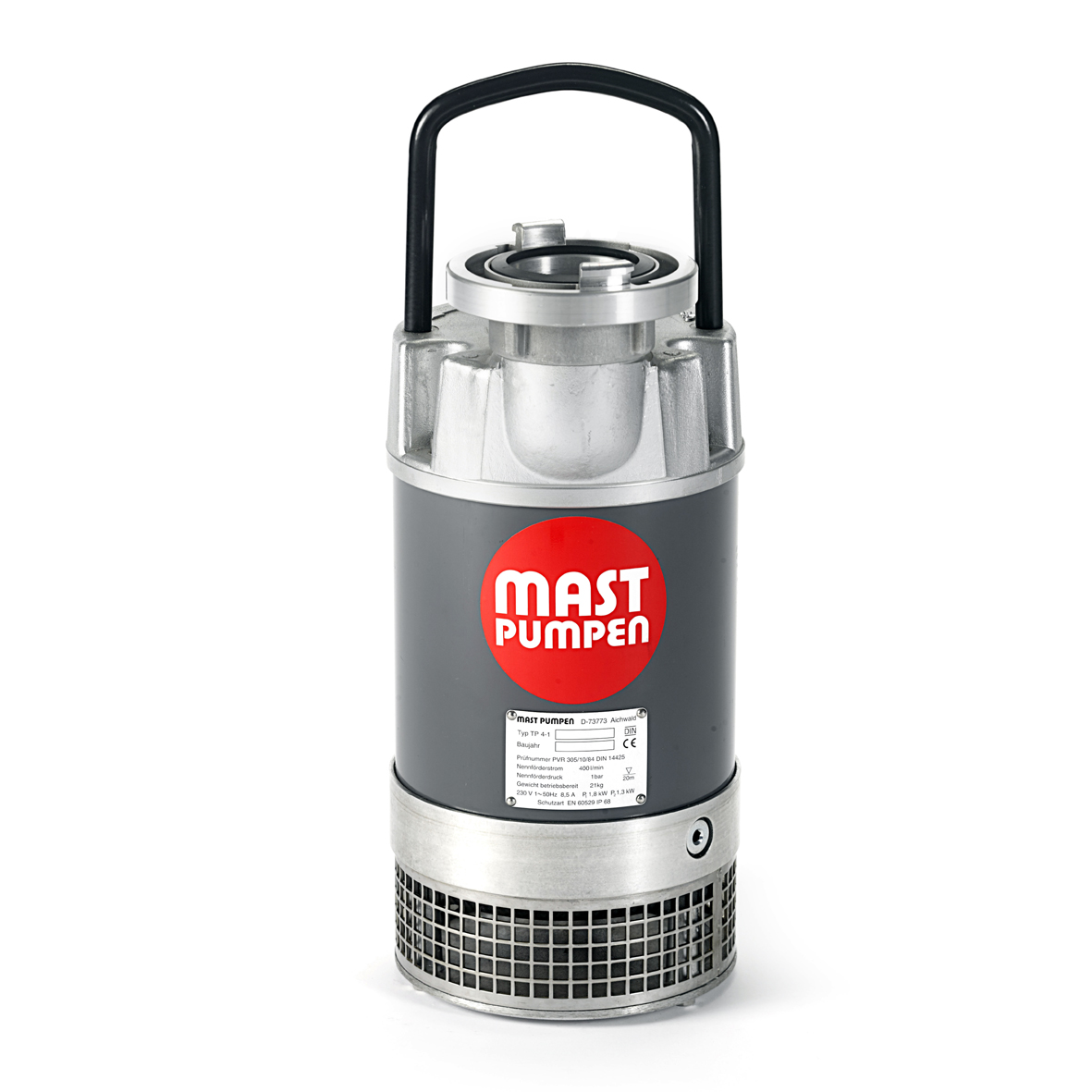 Tauchmotorpumpe, Mast TP4-1 nach DIN 14425, 1,8 kW, 230 Volt Tauchmotorpumpe, Mast TP4-1 nach DIN 14425, 1,8 kW, 230 Volt