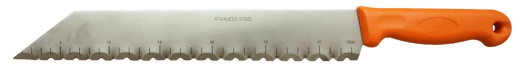 Dämmstoffmesser Spezial, mit KST-Griff, 340mm, mit Kunststoffmessertasche