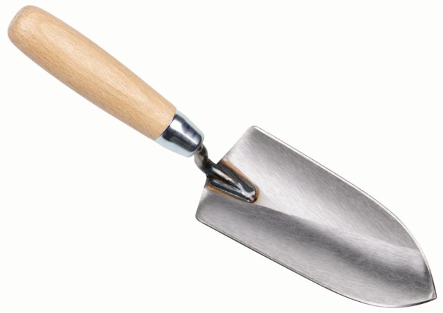 Handspaten geschliffenes Blatt, Buchengriff Breite 5 cm