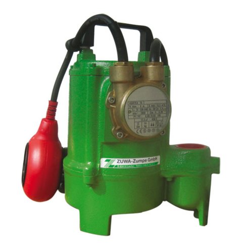 Schmutzwassertauchpumpe Vortex 75 230 V, 240 Liter/min. Schwimmschalter, Korngröße bis 30 mm