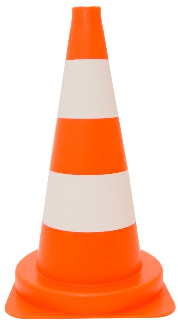 NESTLE Leitkegel PVC, weiß-rot, 50cm Zur Verkehrsabsicherung