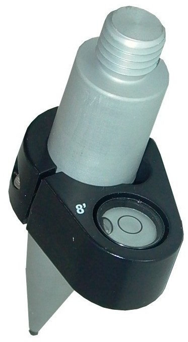 NESTLE Prismenstab Mini (PN-2) Libelle und 5/8 Zoll Anschlussgewinde Alu, Hartmetallspitze, 10cm