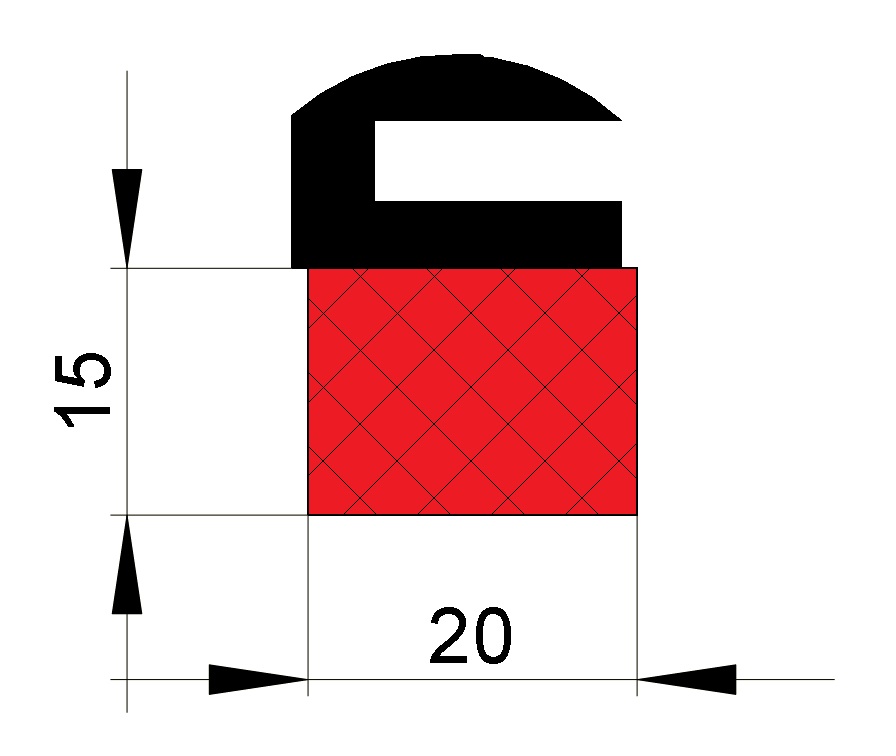 Ersatzdichtung ED-SPS-90 Dichtring Nr. 1375 mit Schwamm 20 x 15