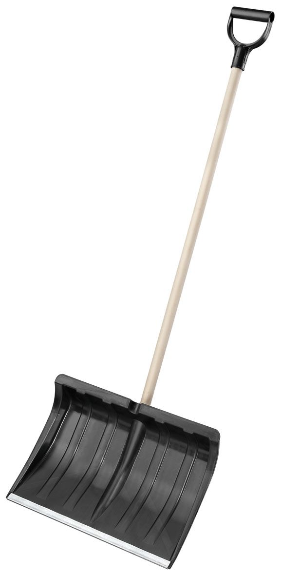 Flora Schneeschieber Kunststoff mit Stiel Holzstiel mit D-Griff B 5 x T 355 mm