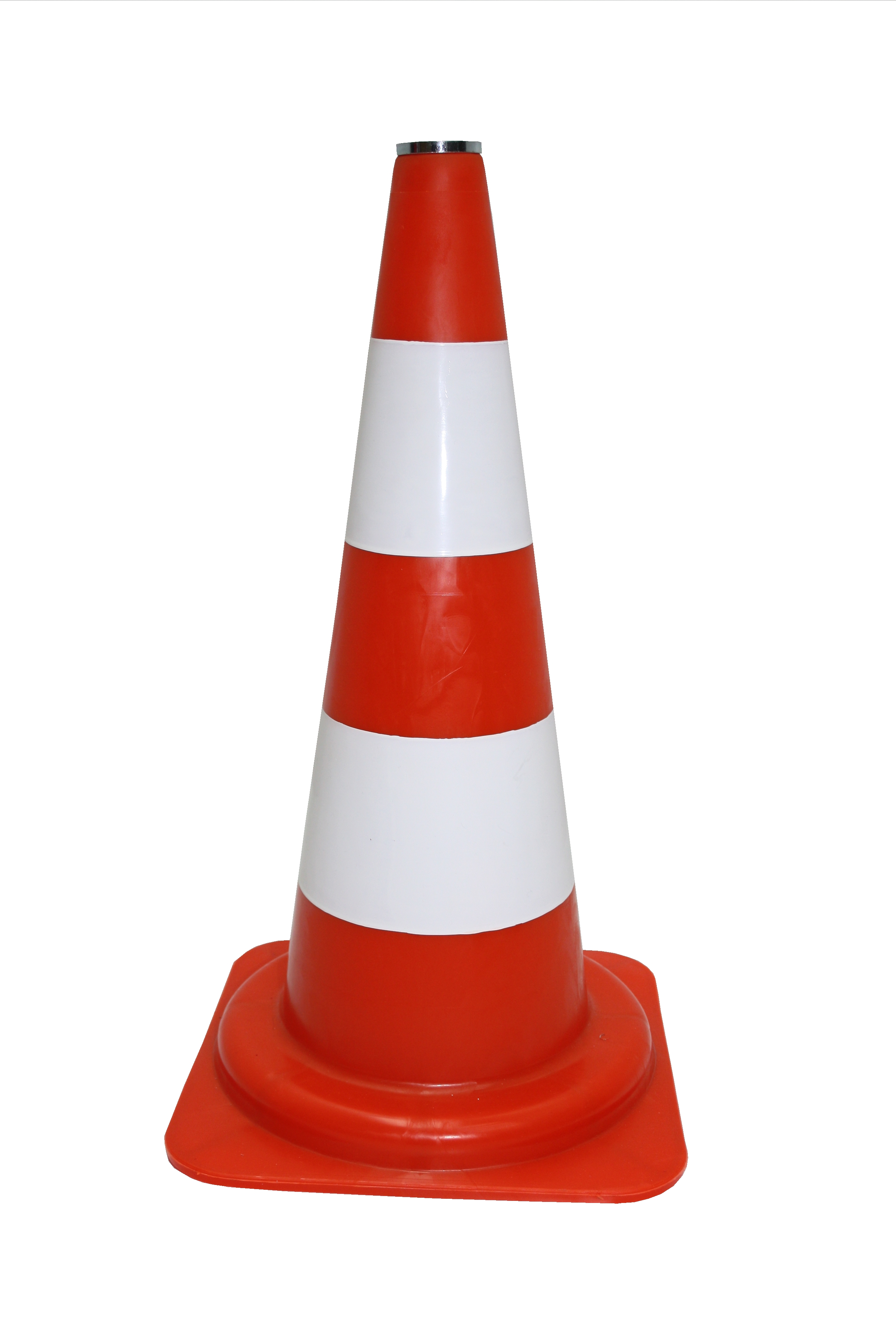 NESTLE Leitkegel PVC, weiß-rot, 50cm mit Metallaufsatz für Scankugel   NESTLE Leitkegel PVC, weiß-rot, 50cm mit Metallaufsatz für Scankugel