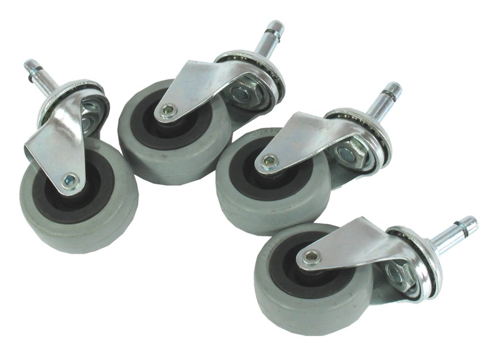Einsteckrad aus Metall, abriebfreie Reifen, (1 Satz = 4 Stück)