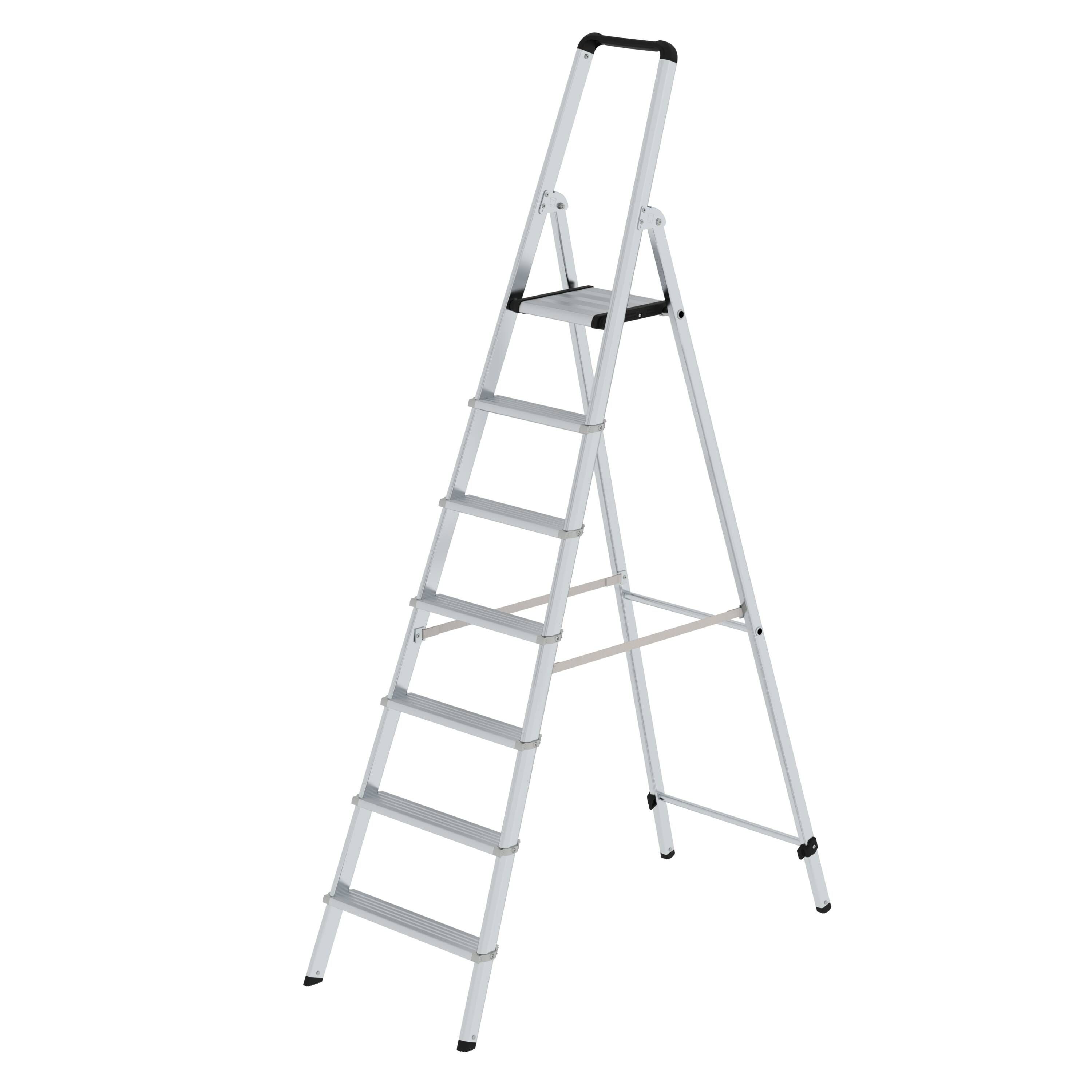 ML Stufen-Stehleiter einseitig begehbar 7 Stufen Arbeitshöhe bis ca. 3,75 m