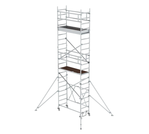Klappgerüst 0,75 x 1,80 m mit Ausleger Plattformhöhe 4,80 m  Klappgerüst 0,75 x 1,80 m mit Ausleger Plattformhöhe 4,80 m