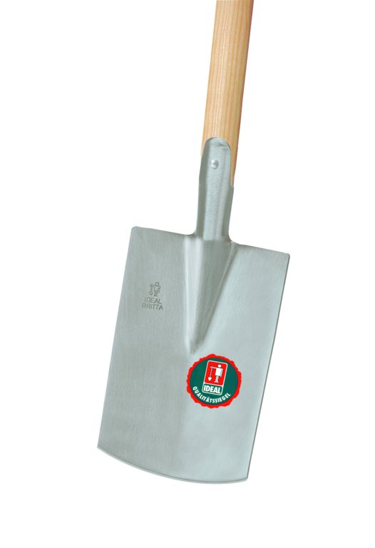 IDEAL BRITTA Spaten Gärtner Form Gr. 0,  Eschen-Knopfstiel 100 cm, poliert, ohne Tritt