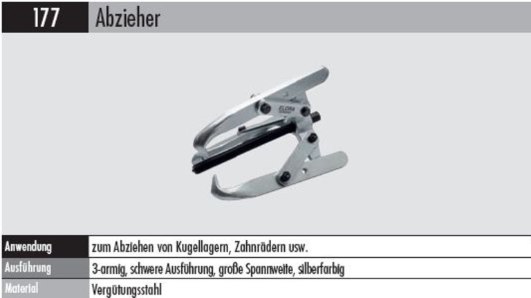 Abzieher  177-450     3 - armig    Spannweite 450 mm