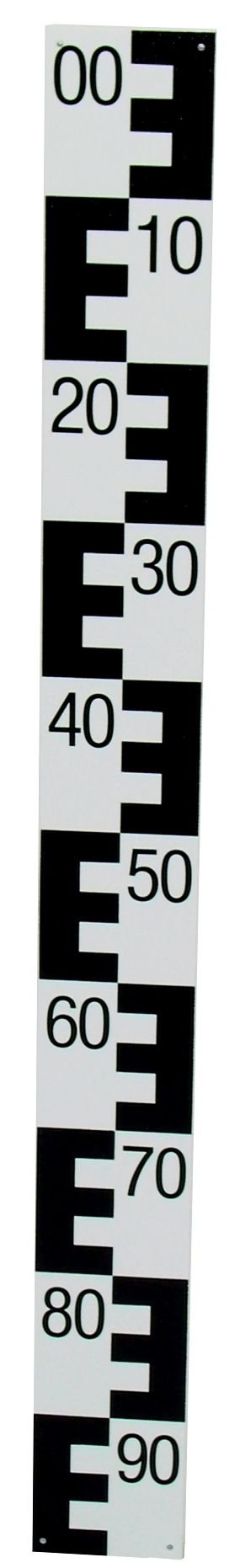 NESTLE Pegellatte Hartschaum, bedruckt, 100x10x1cm Schwarz, oben beginnend