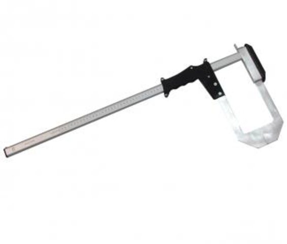 NESTLE Wandmesskluppe Aluminium, 30x15mm Ovalprofil, 100cm Kunststoffgriff