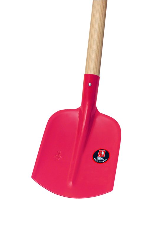 IDEAL RUHR-BRILLANT Emsländer Sandschaufel Gr. 00, Eschen-T-Stiel 90 cm, 1/2 gehoben,rot, ohne Aufbug