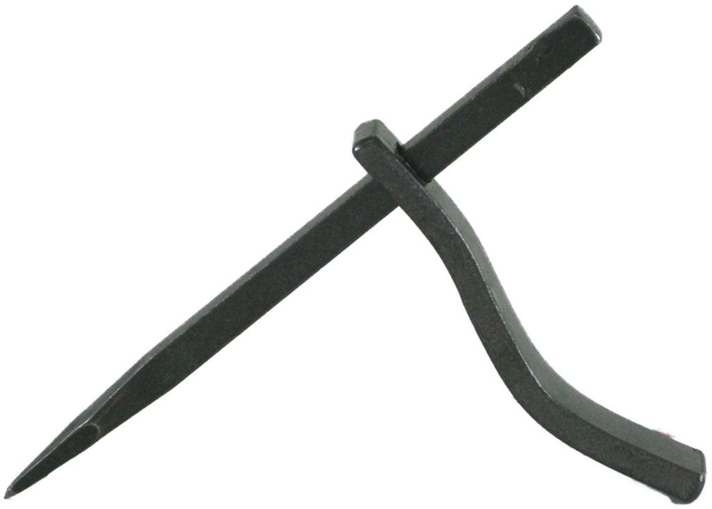 Anschlaghaken 160 mm vierkant, feste Lasche