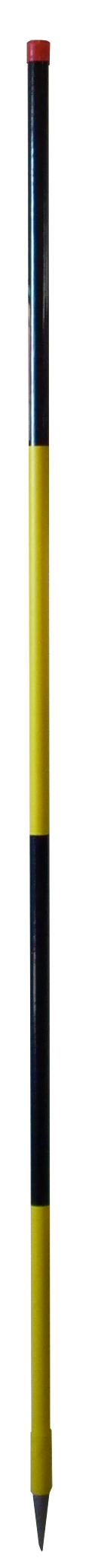 NESTLE Schneeleitstab Holz Länge 2m  PVC-beschichtet, 50cm-Teilung schwarz/gelb, VPE 12 Stk. 