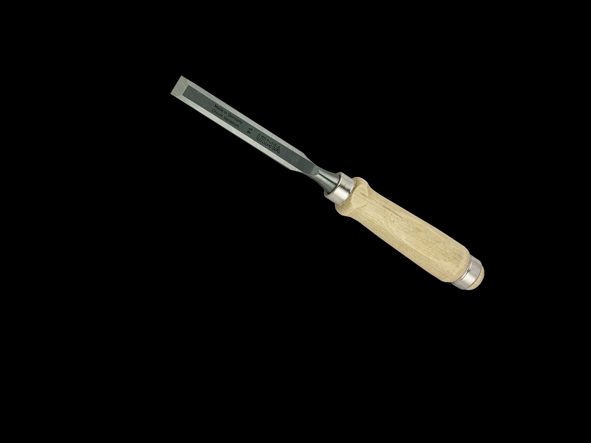 Ulmia Stechbeitel 14 mm mit Plastik-Schneidenschutz und Aufhängeöse