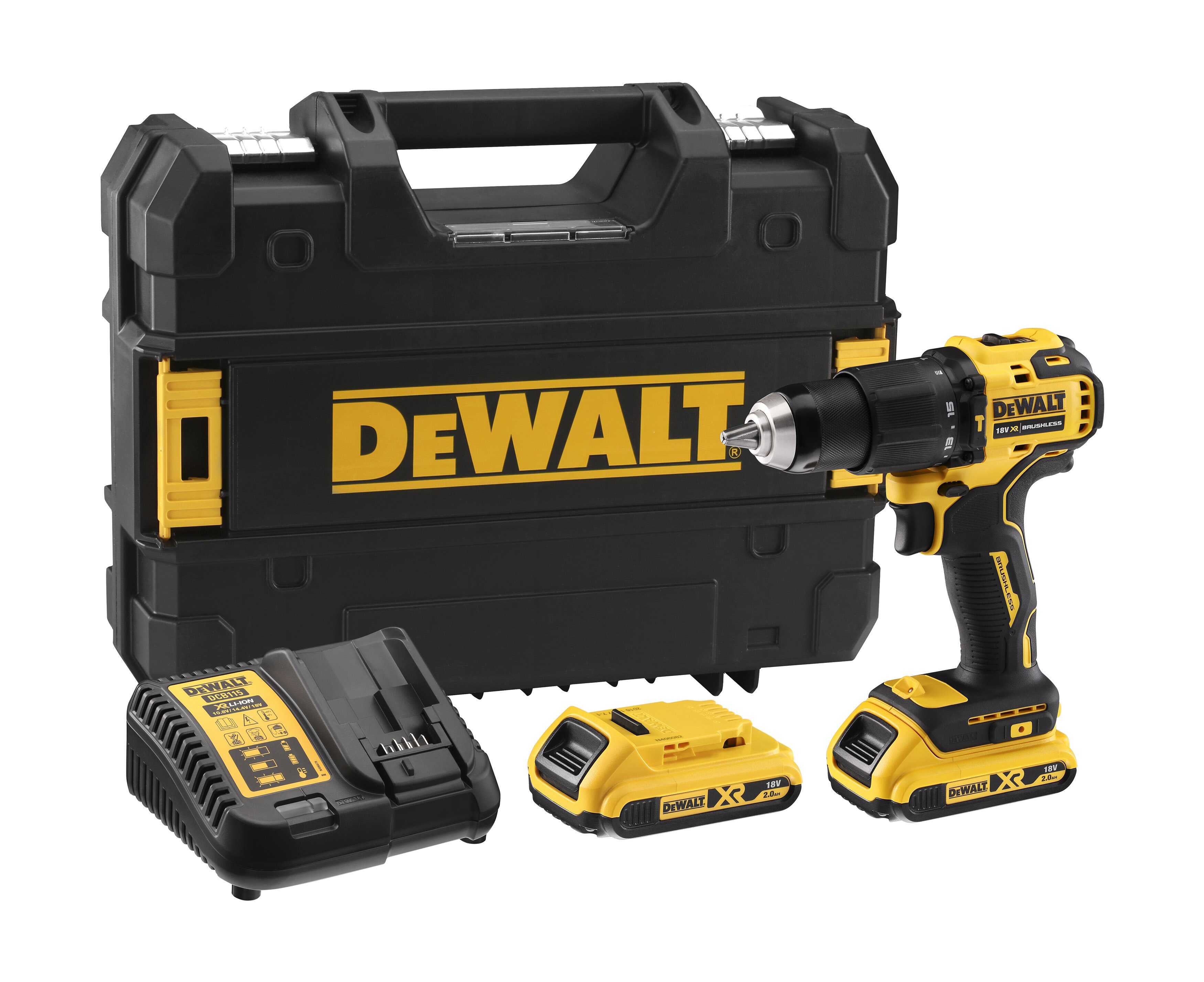 DEWALT Akku Schlagbohrschrauber 18 V 2x 5Ah XR Akkus, Schnelllader DEWALT Akku Schlagbohrschrauber 18 V 2x 5Ah XR Akkus, Schnelllader